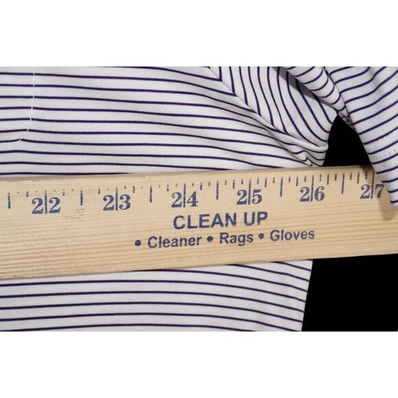 Lacoste Sport Polo Shirt - Men's XXL - Striped Purple & White 🐊 - Picture 15 of 16